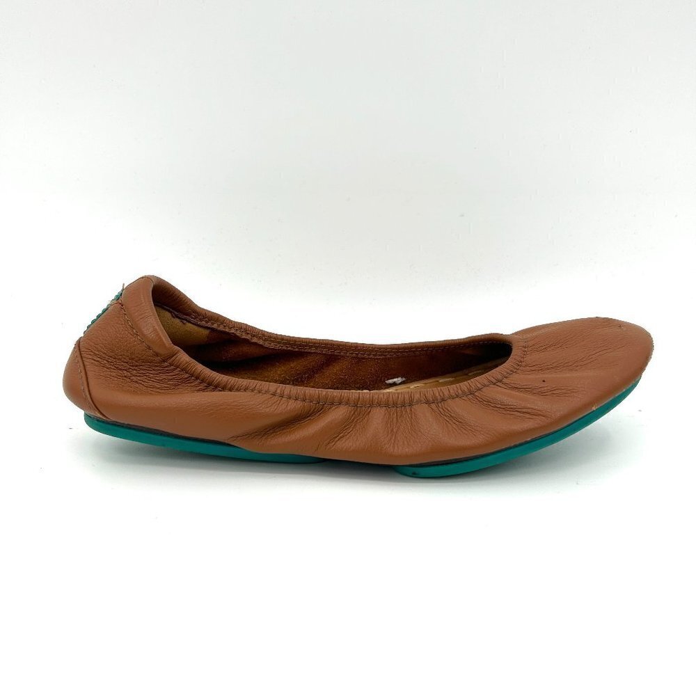 TIEKS By Gavrieli Brown Italian Leather Slip On Ballet Flats Shoes Size 6